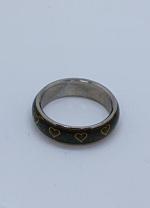 Кольцо с сердечками с изменением цвета от температуры