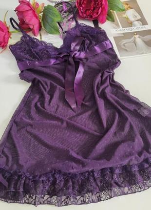 Брендовая тонкая ночная игрушка пеньюар размера s-m