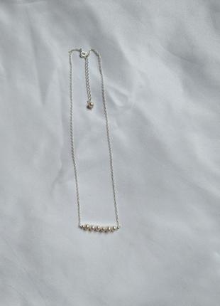 Серебряное колье с натуральными пресноводными жемчужинами, серебряная цепочка, серебряное украшение на шею, ожерелье7 фото