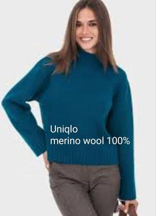 Светр водолазка гольф вовняний uniqlo