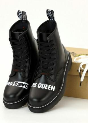 Черевики sex pistols & dr. martens "god save the queen" черевики2 фото