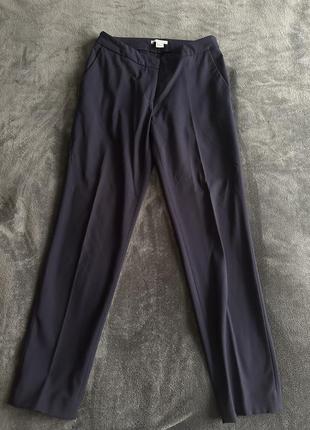 Темно-синие классические брюки
