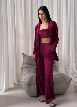 Пижамный костюм плюш