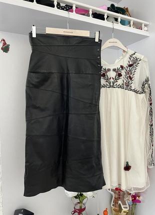 Винтажная кожаная юбка asos