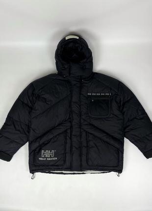 Зимняя куртка / пуховик helly hansen оригинал черный большого размера xxl - xxxl теплый