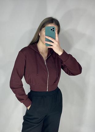 Укорочене худі  на замку h&m / зіп худі h&m