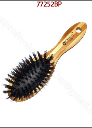 Масажна щітка дерев'яна (бамбук) з натуральною щетиною,salon professional,77252bp