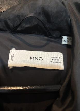 Пуховик куртка mango s демисезон черная зимняя с поясом6 фото