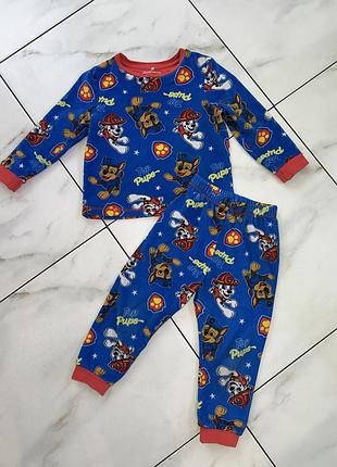 Домашний костюм пижама nickelodeon paw patrol 2-3 года (92-98см) флис плюшевая