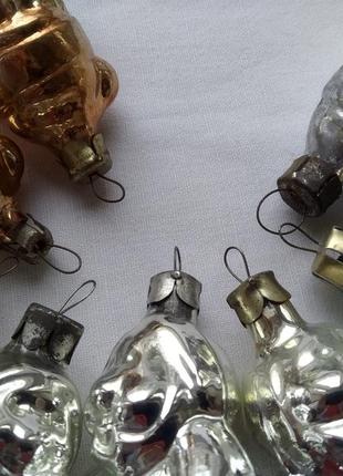 Винтажные елочные игрушки гномики лесовичок 8 шт.