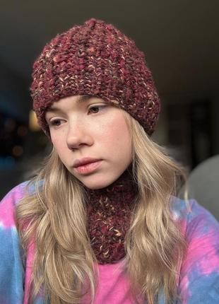 Шапка и шарф ручной работы