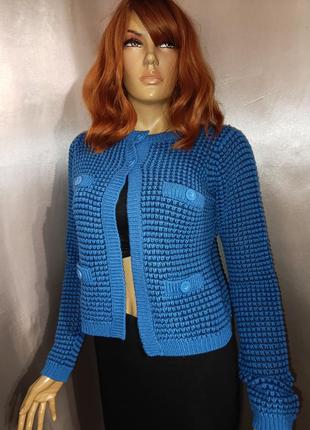 Женская кофта крупной вязки 30% шерсть