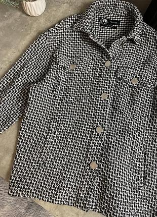 Zara куртка рубашка зара женская оверсайз5 фото