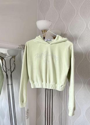 Худи бархатное из пайаны укороченное на резинке в размере xxs от fb sisters