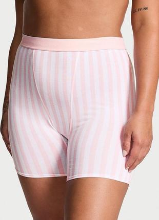 Хлопковые трусы-боксеры с завышенной талией с логотипом. victoria’s secret. оригинал 🇺🇸