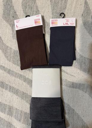 Термоколготки uniqlo, cos