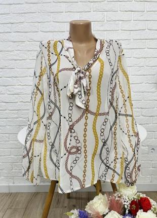 Блузка блуза длинный рукав р 50 бренд "comma"