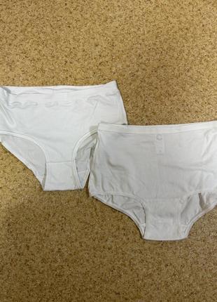 Хлопковые/трусы/слипы/белые/женские/высокие/трусики
