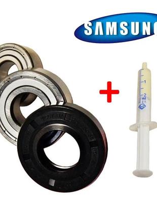 Комплект подшипников skf сальник оригинал (6203+6204+25*50,55*10/12) для стиральной машины samsung