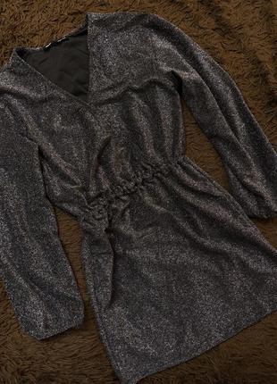 Сяюча вечірня коротка сукня на корпоратив xs-s