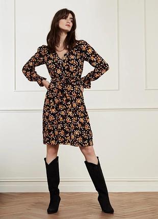 Ніжна натуральна сукня з люрексом у квітковий принт №378/92