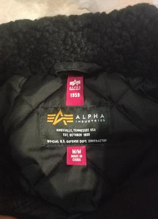 Зимова куртка alpha industries b-9 sherpa straight hem, black8 фото