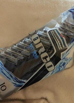 Одноразовые бритвенные станки с двойным лезвием dorco,10 шт/1 упаков