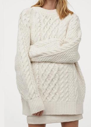 Светр в коси оверзайз h&m