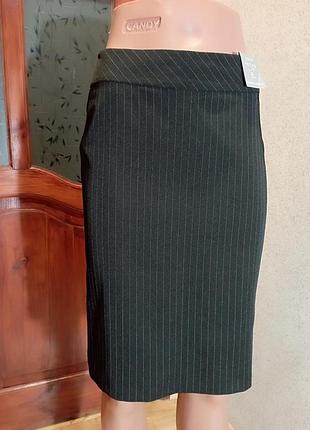 Классическая юбка черная в полосочку