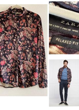 Розкішна оксамитова чоловіча сорочка велюр бархат