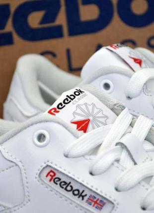 Кроссовки женские reebok classic leather white2 фото