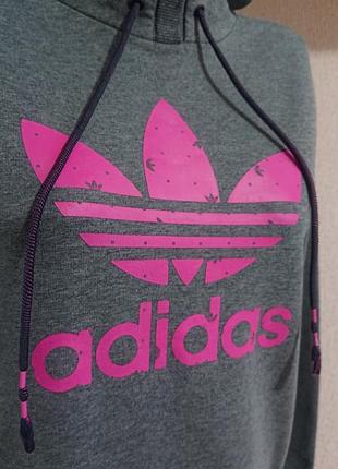 Худи платье с капюшоном на флисе adidas 5