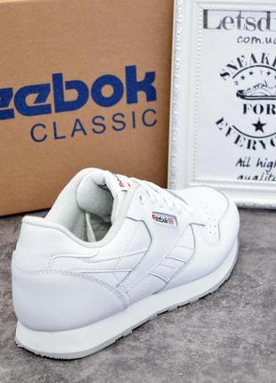 Кроссовки женские reebok classic leather white6 фото