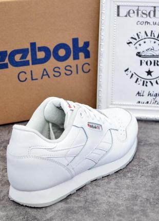 Кроссовки женские reebok classic leather white6 фото