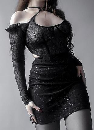 Мерцающая черная юбочка🖤✨