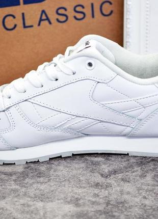 Кроссовки женские reebok classic leather white7 фото