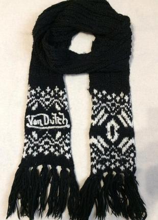 Von dutch длинный шарф, 30% шерсть