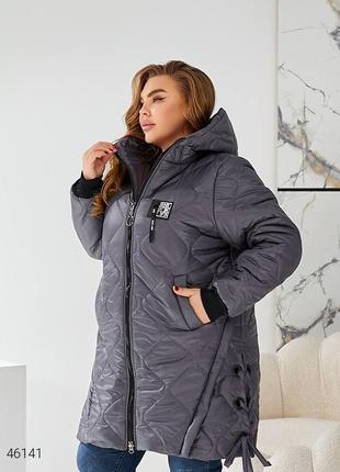 Женское зимнее стеганое пальто большого размера, зимняя удлиненная куртка