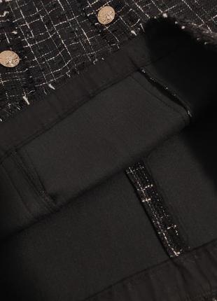 Жіноча твідова спідниця з золотими ґудзиками river island7 фото