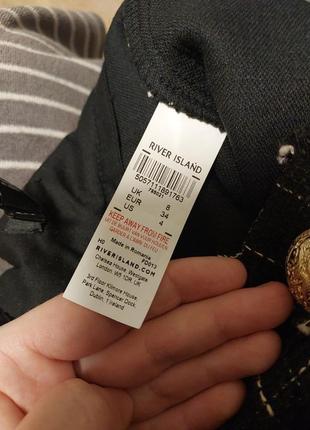 Жіноча твідова спідниця з золотими ґудзиками river island8 фото