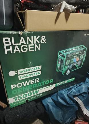 Генератор blank &amp; hagen 7500w / 7000w – новый, не использовался