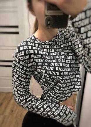 Лонгслів з написами disco