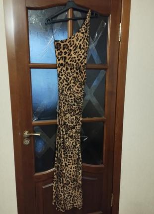 Новорічне леопардове плаття в пол