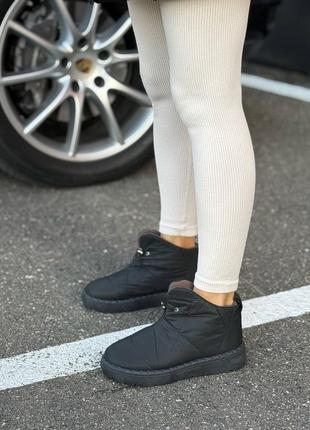 Дутики низкие зима теплый мех