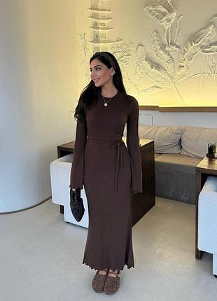 Базова сукня в рубчик 🤎🤍