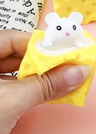 Игрушка антистресс, подставка для ручки, мышка, сыр.
