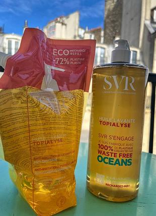 Svr topialyse - очищающее масло для чувствительной кожи, восстанавливающее липиды, против раздражения, 1 л