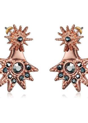 Серьги пуссеты гвоздики розовое золото pilgrim дания