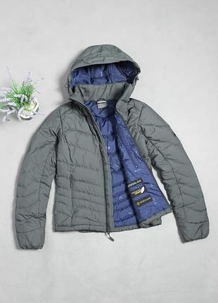 Jack wolfskin куртка жіноча пуховик пухова на пуху тепла коротка сіра джек вольфскін тнф tnf s xs 34 36