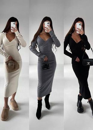 Актуальна сукня рубчик, плаття з капюшоном